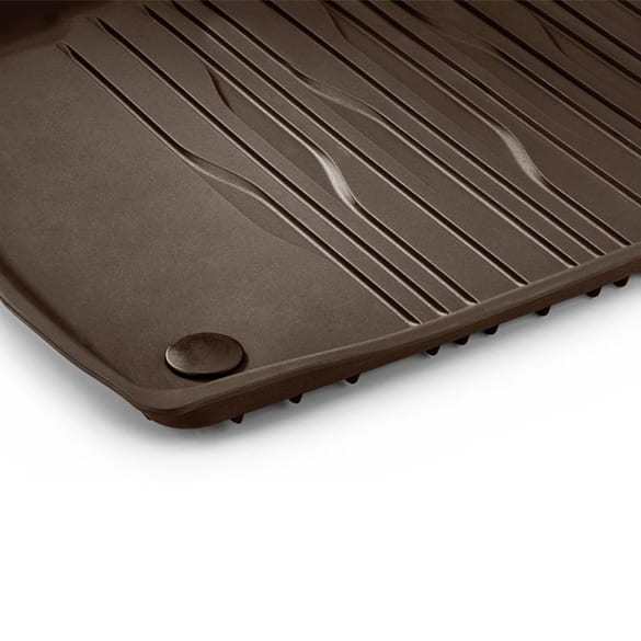 Rubber floor mats rear EQS SUV X296 balao brown 2-piece Genuine Mercedes-Benz 