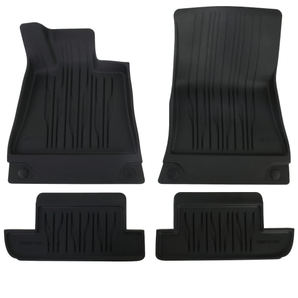 Rubber floor mats SL R232 black 4-piece original Mercedes-AMG