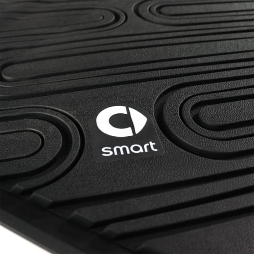 Rubber floor mats smart #3 THREE black Genuine smart | QAP6608036125