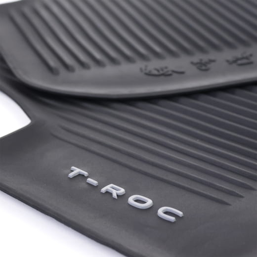 Rubber floor mats VW T-Roc A2 4-piece black Genuine Volkswagen | 2GV061500 82V