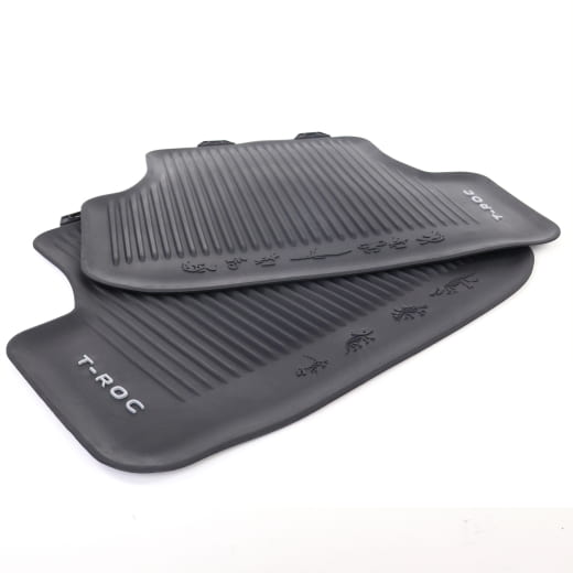 Rubber floor mats VW T-Roc A2 4-piece black Genuine Volkswagen | 2GV061500 82V