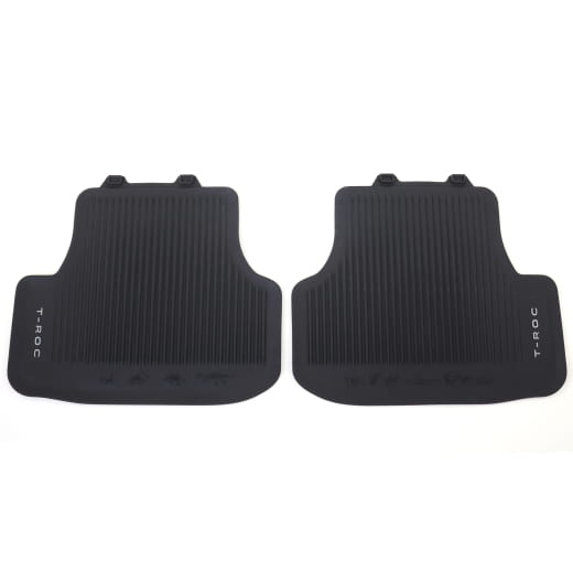 Rubber floor mats VW T-Roc A2 rear 2-piece black Genuine Volkswagen | 2GV061512 82V