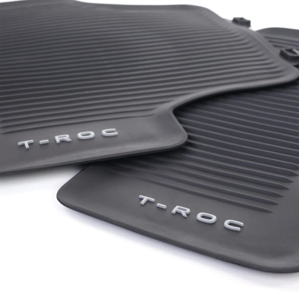 Rubber floor mats VW T-Roc A2 rear 2-piece black Genuine Volkswagen | 2GV061512 82V