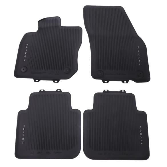 Rubber floor mats VW Tayron R4 4-piece black Genuine Volkswagen