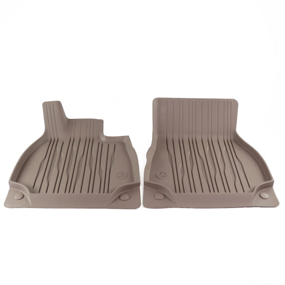 Rubberen automatten Automatten Dynamic Lines balaobraun 2-delig voor EQS V297 Original Mercedes-Benz