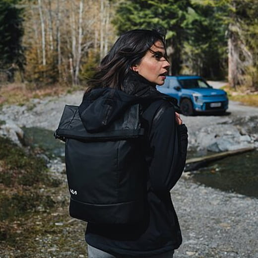 Rucksack Rolltop Schwarz Original KIA | 66951ADE4303