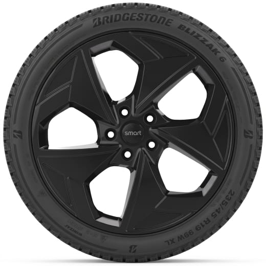 Ruedas de invierno 19 pulgadas negro Smart ONE #1 HX11 juego completo Bridgestone | L95405365S-Set