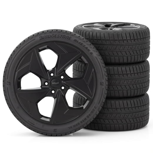 Ruedas de invierno 19 pulgadas negro Smart ONE #1 HX11 juego completo Bridgestone | L95405365S-Set