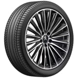 Llantas de verano AMG 19 pulgadas Clase C 206 negras juego completo Goodyear Original Mercedes-Benz
