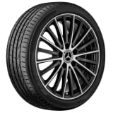 Ruedas de verano 17 pulgadas Clase C T S205 negro juego completo original Mercedes-Benz