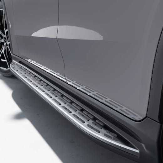 Running boards EQE SUV X294 aluminium look rubber studs Genuine Mercedes-Benz | X294-Trittbretter