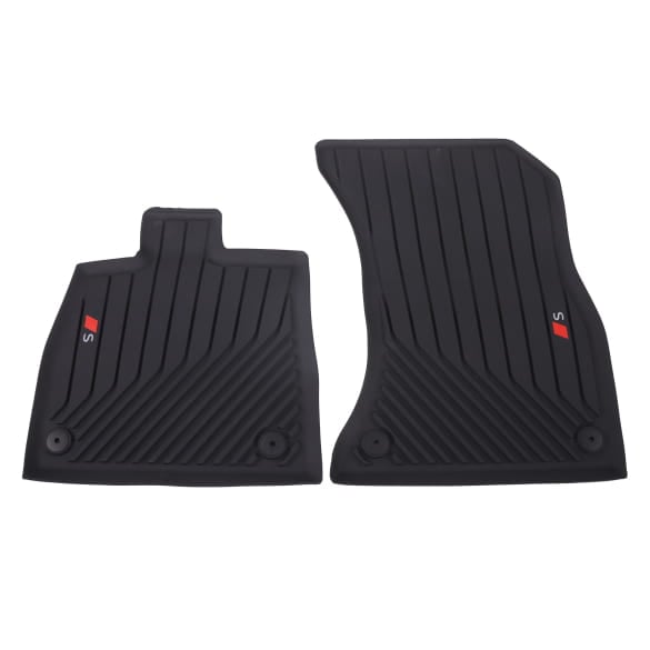 S-Line Rubber floor mats Audi Q5 GU front 2-piece black