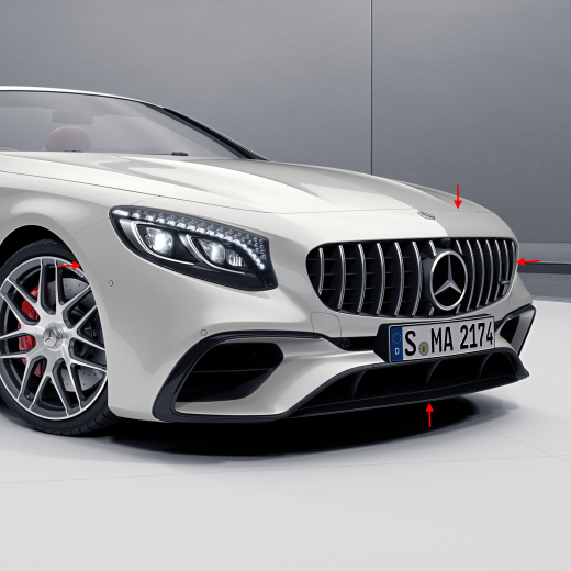 S 63 AMG Panamericana grille auto & facelift voorbumper S-Kl | S63-AMG-FL