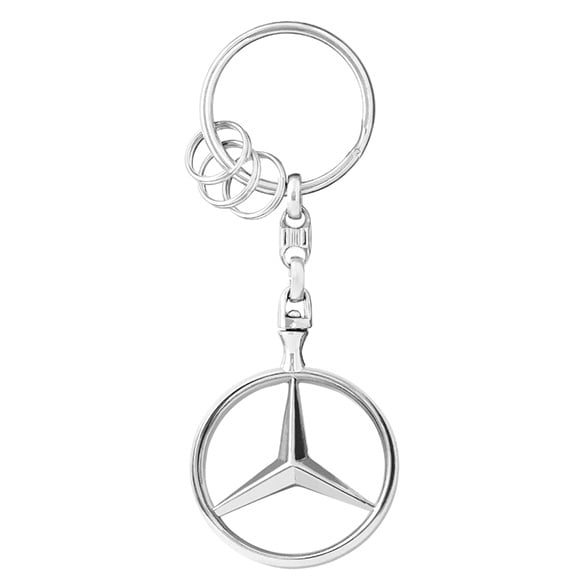 Schlüsselanhänger Brüssel Stern poliert Original Mercedes-Benz Collection