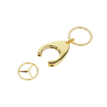 Schlüsselanhänger Einkaufs-Chip Mercedes Stern gold | B66956083