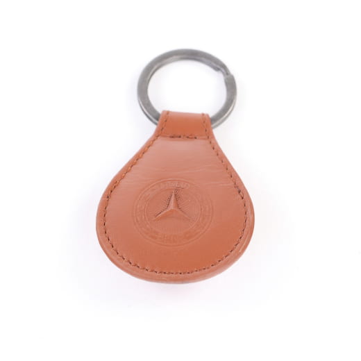 Schlüsselanhänger Tropfen Karo Cognac Leder Original Mercedes-Benz | B66058305