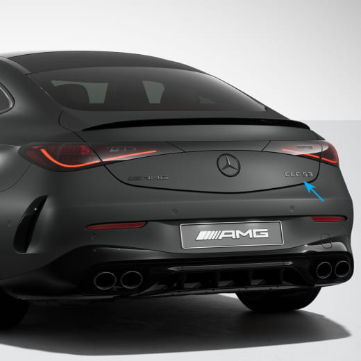 Scritta CLE 53 dark chrome CLE C236 originale Mercedes-AMG | A2368173100