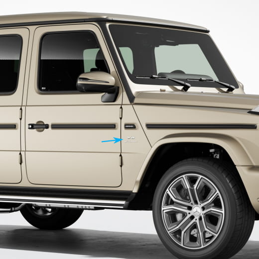 Scritta V8 Bi-Turbo Classe G W465 parafango originale Mercedes-AMG | V8-Bi-Turbo-W465