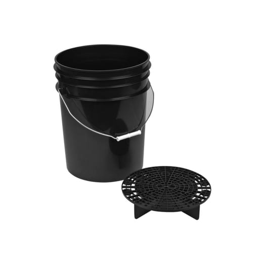 Secchio per lavaggio auto 20L con filtro sporco nero | 19974