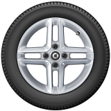Set di cerchi da 15 pollici smart 453 argento vanadio a 4 razze Original smart