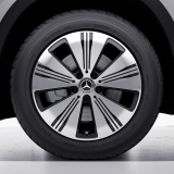 Set cerchi da 18 pollici EQB X243 ruota a 5 razze lucida tornita nero originale Mercedes-Benz