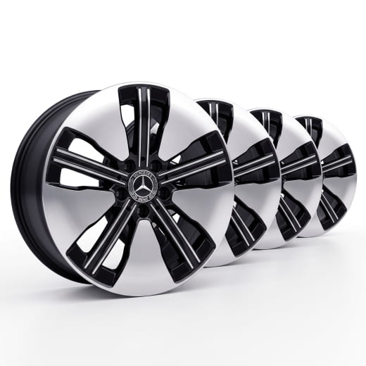 Cerchi da 18 pollici EQB X243 nero Original Mercedes-Benz | A2434011300-7X23-EQB