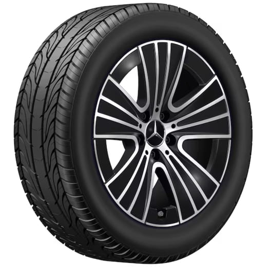 Set di cerchi 18 pollici GLC SUV X254 nero 5 razze | A2144012800 7X23-X254