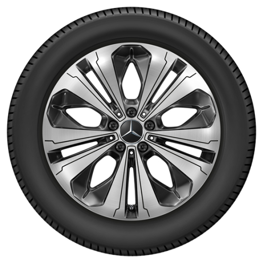 Cerchi originali 19 pollici EQC N293 nero a 5 doppie razze | A2934011300/0200-9Y73