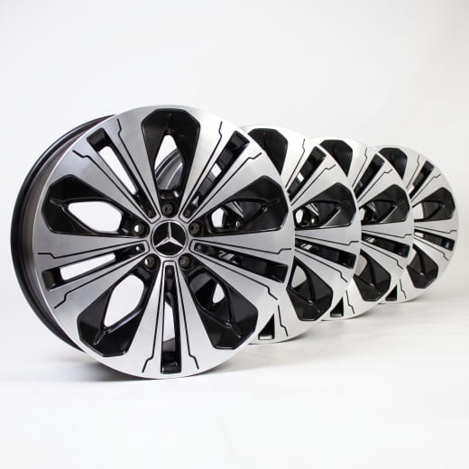 Cerchi originali 19 pollici EQC N293 nero a 5 doppie razze | A2934011300/0200-9Y73