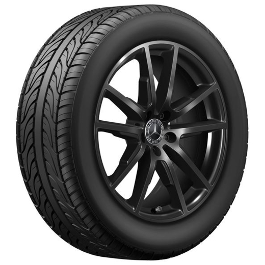 Set di cerchi da 19 pollici EQE SUV X294 5 doppie razze nero | A2944010400 7X43-X294