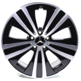 Set di cerchi da 19 pollici EQE V295 neri a 5 razze originali Mercedes-Benz