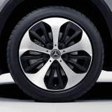 Set cerchi 19 pollici GLB X247 a 10 razze nero tornito lucido Mercedes-Benz