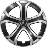 Set cerchi 20 pollici GLC X254 nero a 5 razze Original Mercedes-Benz