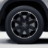 Set cerchi 20 pollici GLS SUV X167 8 razze nero tornito lucido Original Mercedes-Benz