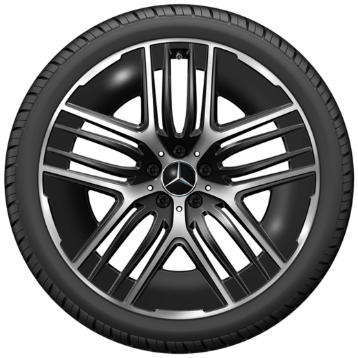 Set cerchi 21 pollici EQE SUV X294 5 razze a Y Aero nero | A2944010800 7X23-X294