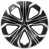 Set di cerchi 21 pollici EQE SUV X294 a 5 razze Aero nero originale Mercedes-Benz