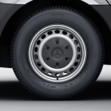 Set di cerchi in acciaio da 16 pollici Sprinter argento Original Mercedes-Benz