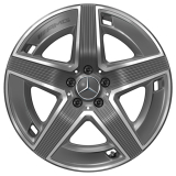 Set cerchi AMG 19 pollici GLC Coupé Hybrid C254 grigio tantalio 5 razze Original Mercedes-AMG