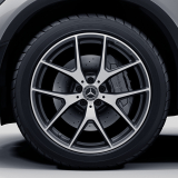Set di cerchi AMG da 20 pollici grigio titanio GLC X253/C253 a razze incrociate originale Mercedes-Benz