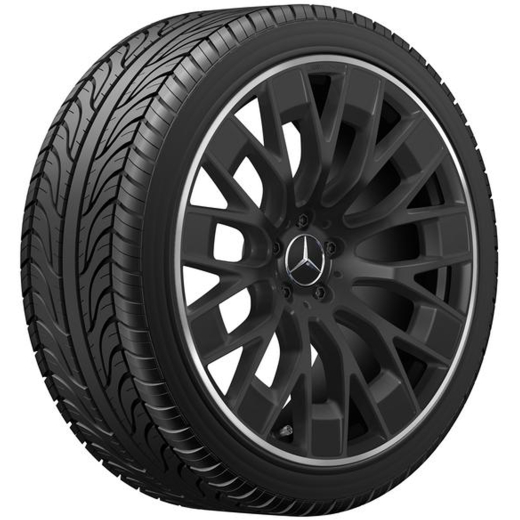 Set di cerchi AMG da 21 pollici EQE SUV X294 multirazze nero opaco | A2944011500 7X71-X294