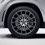 Set cerchi AMG 21 pollici GLE V167 a razze multiple nero tornito a specchio