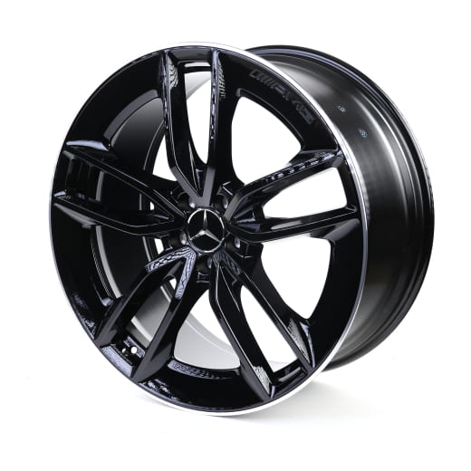 Set di cerchi AMG da 22 pollici GLE 167 nero a 5 doppie razze originale Mercedes-AMG | A16740136/3700-7X72