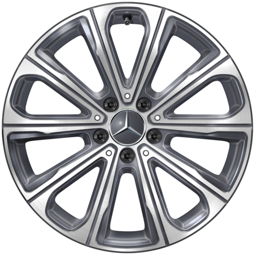 Set di cerchi da 18 pollici GLC Coupé C254 tremolit-metallico a 10 razze | A2544014500 7X44-C254