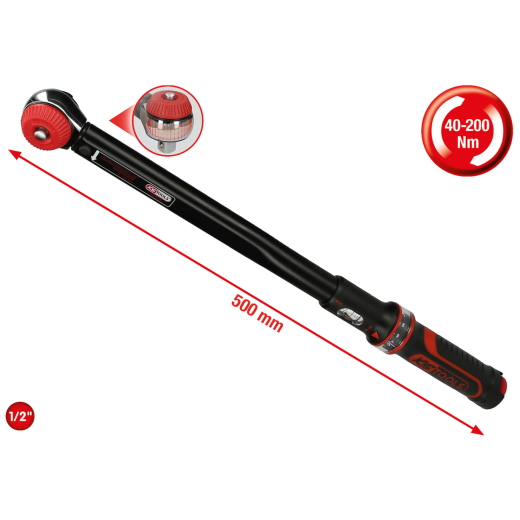 Set chiave dinamometrica 1/2" ERGOTORQUEprecision KS Tools | 516.1905