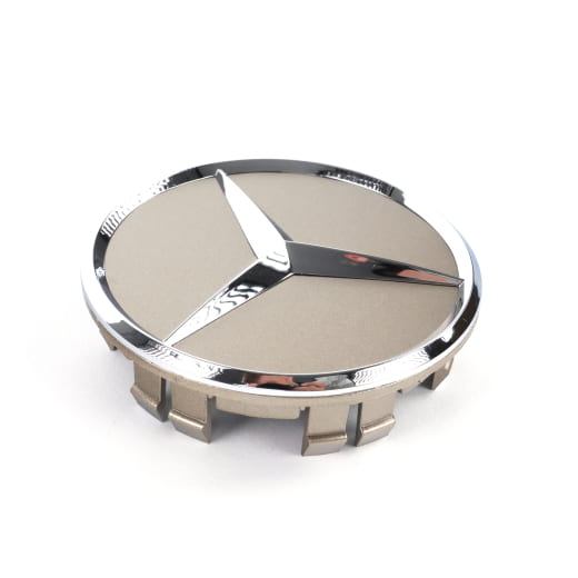 Set coprimozzo techgold con stella cromata Original Mercedes-Benz 66,8 mm | A0004003800 1190-B