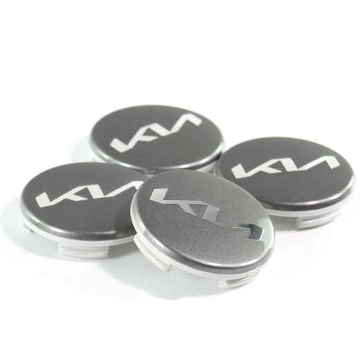 Set coprimozzo bicolore gunmetal 50mm nuovo logo originale Kia | 66400ADE91BCA-Set