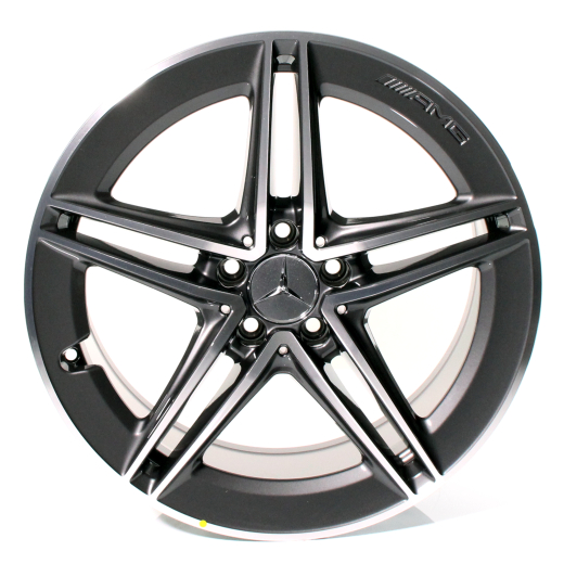 Set cerchi AMG da 19 pollici CLA 45 118 a 5 doppie razze grigio tantalio | A17740123007Y51-118