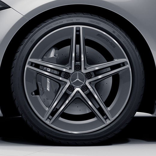 Set cerchi AMG da 19 pollici CLA 45 118 a 5 doppie razze grigio tantalio | A17740123007Y51-118