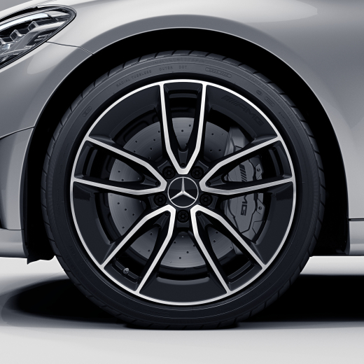 Set di cerchi C 43 AMG 19 pollici a 5 doppie razze C-Klasse W205 | A2054010701/0801-7X23