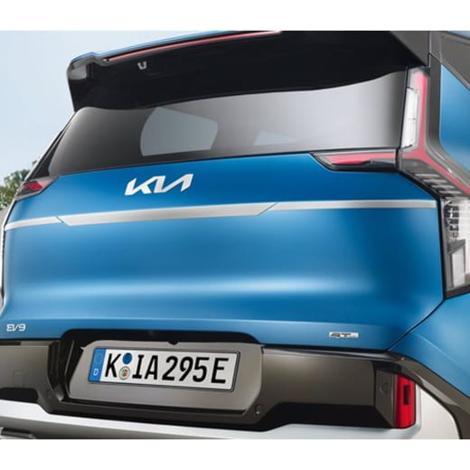Set modanature bagagliaio portellone posteriore satin cromato Kia EV9 MV1 Original Kia | DO491ADE00CL